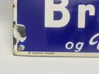 Originalt Emaljeskilt brug måtten