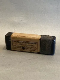 Original tysk “Hautengiftungsmittel” fra ww2 - til brug ved gasangreb