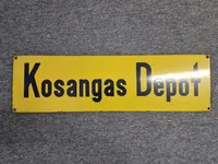 Originalt Dansk emaljeskilt Kosangas Depot