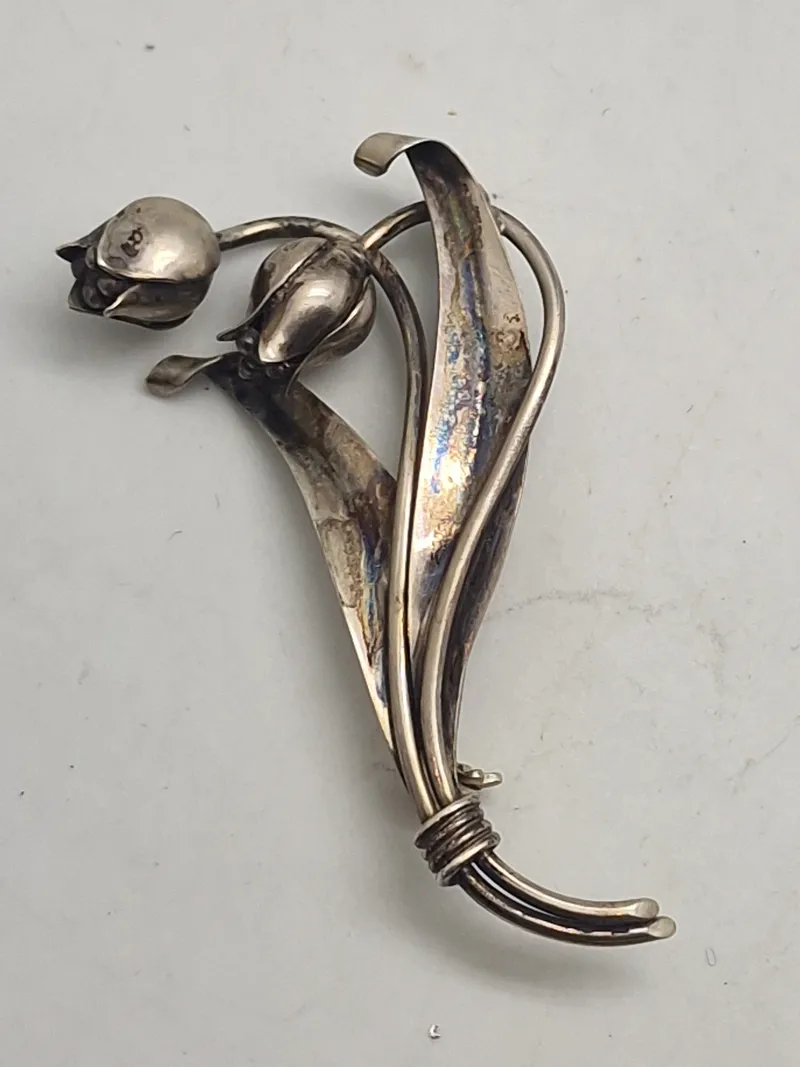 Broche John. L. - 830 sølv