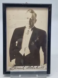 Original Lauritz Melchior autograf (1890-1973), en berømt dansk-amerikansk operasanger, der er kendt som en af de førende wagnertenorer i sin tid.