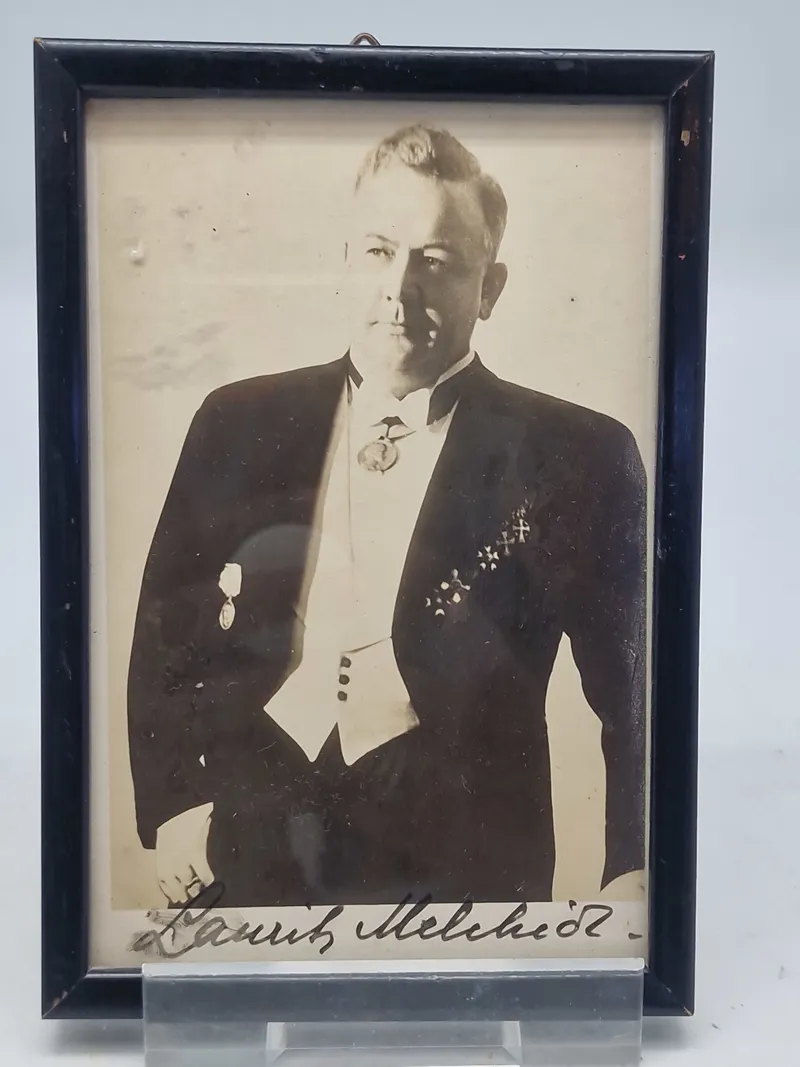 Original Lauritz Melchior autograf (1890-1973), en berømt dansk-amerikansk operasanger, der er kendt som en af de førende wagnertenorer i sin tid.