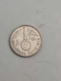 Original 2 Reichmark, 1938 sølv