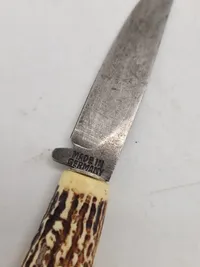 Miniature jagtkniv med greb af ben