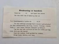 Original evakueringsseddel - ww2