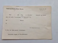 Original værnemagts seddel fra lokal togbane