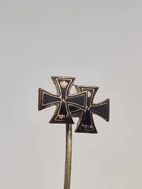 Original Tysk WW1 revers medalje spange, Ek 1 og 2