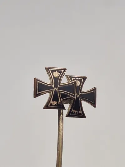 Original Tysk WW1 revers medalje spange, Ek 1 og 2
