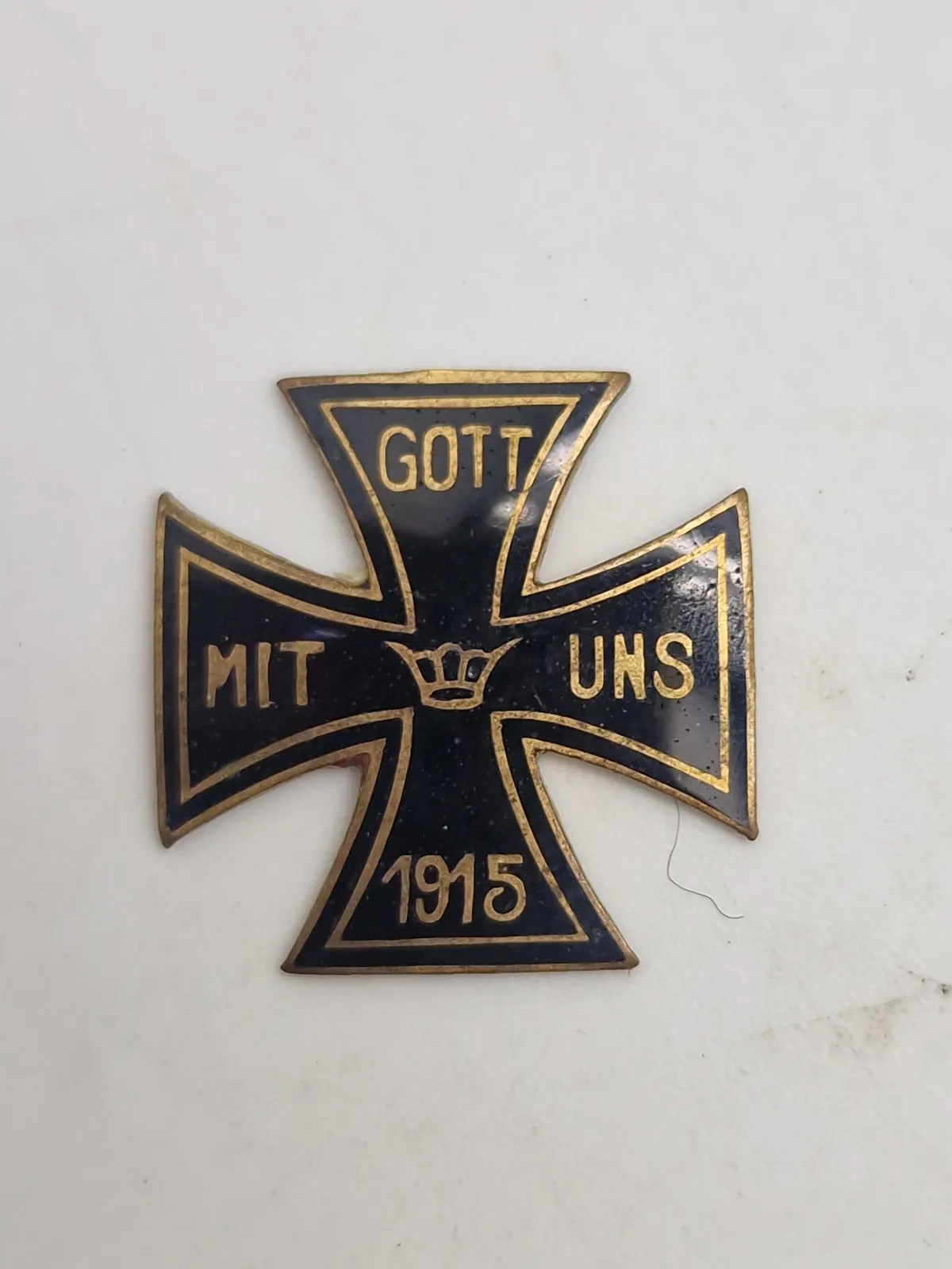 Originalt Patriotika Anhänger Eisernes Kreuz 1914 Gott mit uns