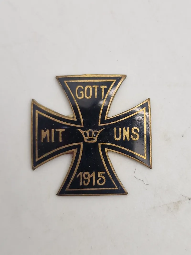 Originalt Patriotika Anhänger Eisernes Kreuz 1914 Gott mit uns