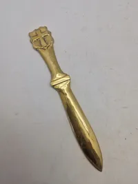 Brevkniv i messing 22.7 cm lang