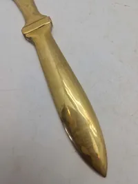 Brevkniv i messing 22.7 cm lang