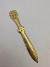 Brevkniv i messing 22.7 cm lang
