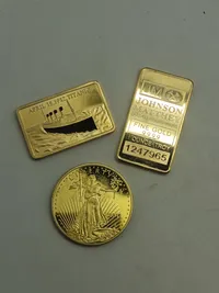 1 stk forgyldt medalje samt 2 stk forgyldte messing barre ( ægte forgyldning?)