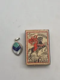 Vedhæng i Sterling sølv med perlemor, Lapiz, Lazuli samt turkis 6,36 gram