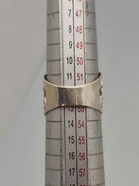 Ring i sterling sølv med stor klar sten 9,60 gram