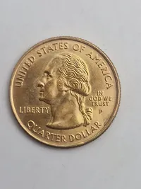 3 forgyldte mønter quarter dollars