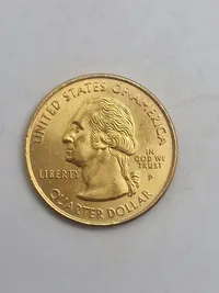 3 forgyldte mønter quarter dollars