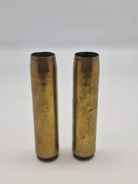 Messingkanon og 2 stk 20 mm maskinkanon hylstre (ww2)