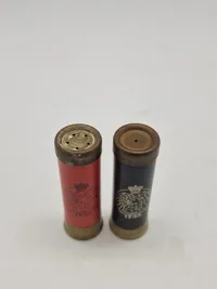 Sjældent reklame sæt fra HK, i form af salt og pepper sæt udformet som haglpatroner