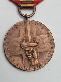 Original Crusade Against Communism Medal (Medalia Cruciada împotriva comunismului)