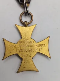 Original Austria, Imperial. A Military Long Service Decoration, III Class for Officers, to Kameraden Kismarton, 1912