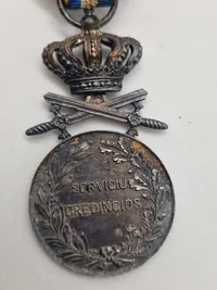 Original rumænsk Faithful Service Medal" eller "Medal for Long and Faithful Service", som tildeles for lang og tro tjeneste.