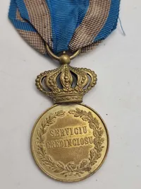 Original  rumænsk Faithful Service Medal" (Medaljen for Trofast Tjeneste), type I, II klasse.