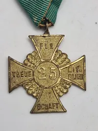 Original tysk 25 års veteran medalje