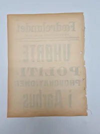 Original spiseseddel fra den danske nazistiske avis “Fædrelandet”