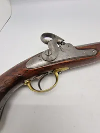 Dansk Ringhanepistol M.1848 Liege i mekanisk topstand