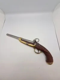 Dansk Ringhanepistol M.1848 Liege i mekanisk topstand