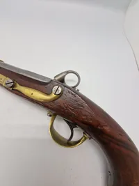 Dansk Ringhanepistol M.1848 Liege i mekanisk topstand