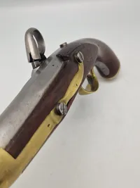 Dansk Ringhanepistol M.1848 Liege i mekanisk topstand