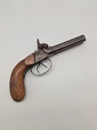 Original belgisk dobbeltløbet belgisk perkussionspistol