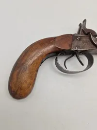 Original belgisk dobbeltløbet belgisk perkussionspistol