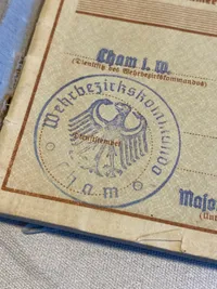 Originalt wehrpas - godt udfyldt