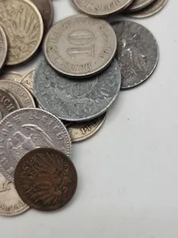 Samling tysk mønter, flere af sølv