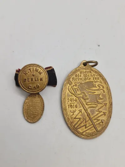 Original German Kyffhauser Veterans Association 1914 1918 Medal and pin