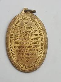 Original German Kyffhauser Veterans Association 1914 1918 Medal and pin