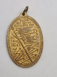 Original German Kyffhauser Veterans Association 1914 1918 Medal and pin