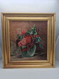 Originalt Blomster maleri