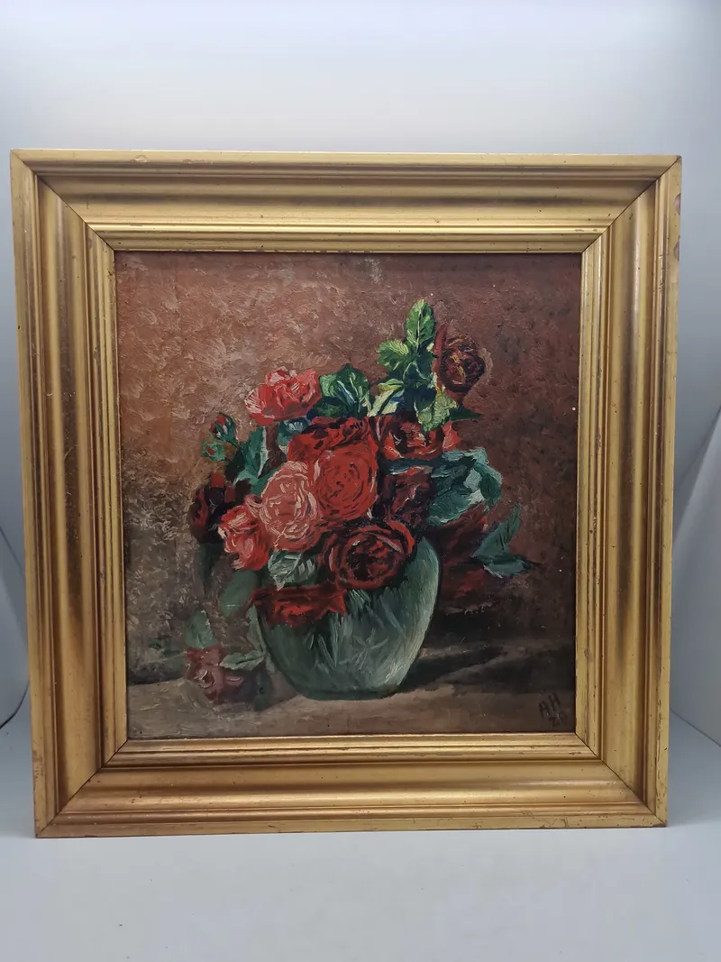 Originalt Blomster maleri