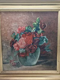 Originalt Blomster maleri