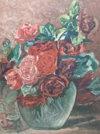 Originalt Blomster maleri