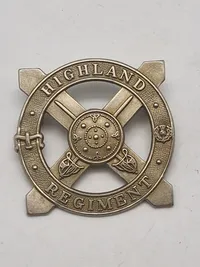 Sjældent  WW2 /1 Highland Regiment  Cap Badge