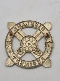 Sjældent  WW2 /1 Highland Regiment  Cap Badge
