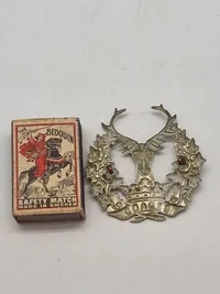 Originalt kepsmærke WW1/WW2  fra The Gordon Highlanders, et tidligere infanteriregiment i den britiske hær.