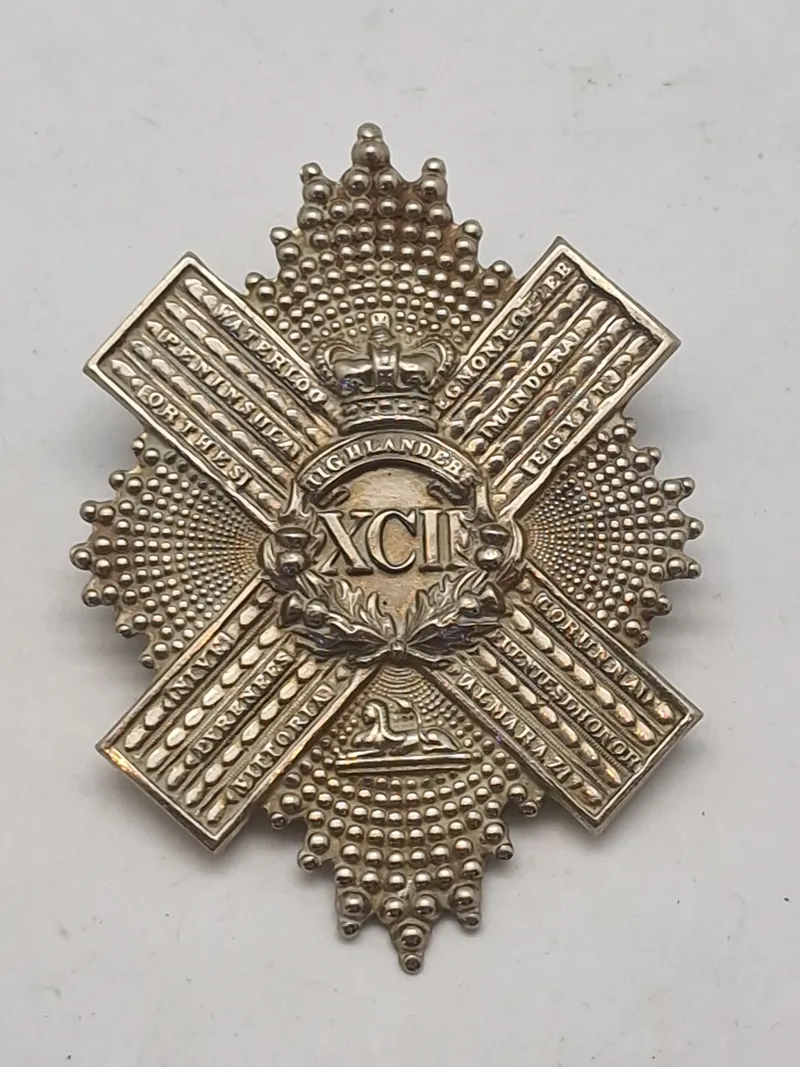 regimentsmærkeWW1/WW2  for The Gordon Highlanders, et tidligere infanteriregiment i den britiske hær.