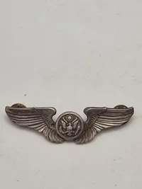 Original United States WW2 . An Army Air Force (Usaaf) Enlisted Man's Aircrew Badge - sterlingsølv